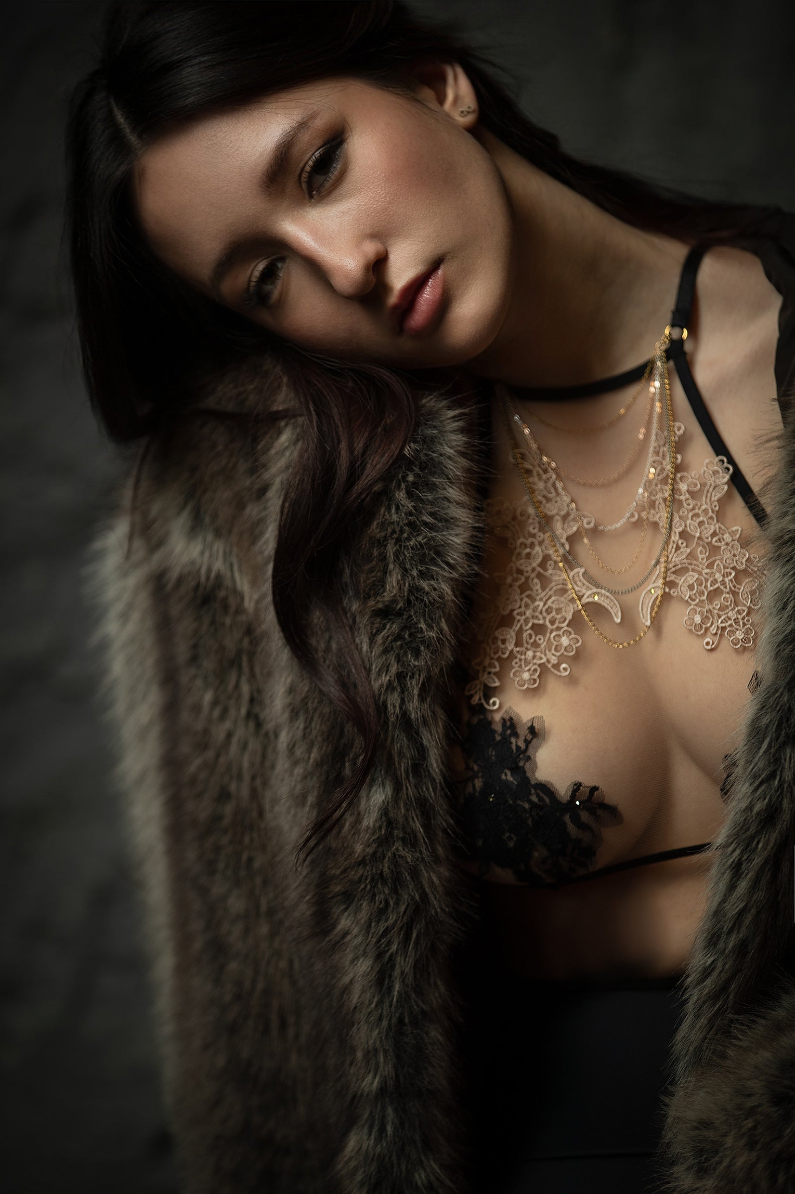High Neck Bra SOFT WHISPER with Signature Chain
