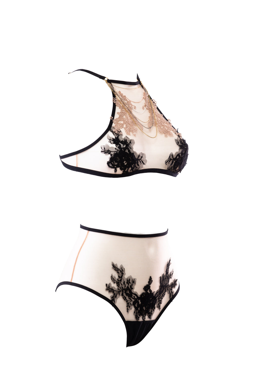 High Neck Bra SOFT WHISPER with Signature Chain