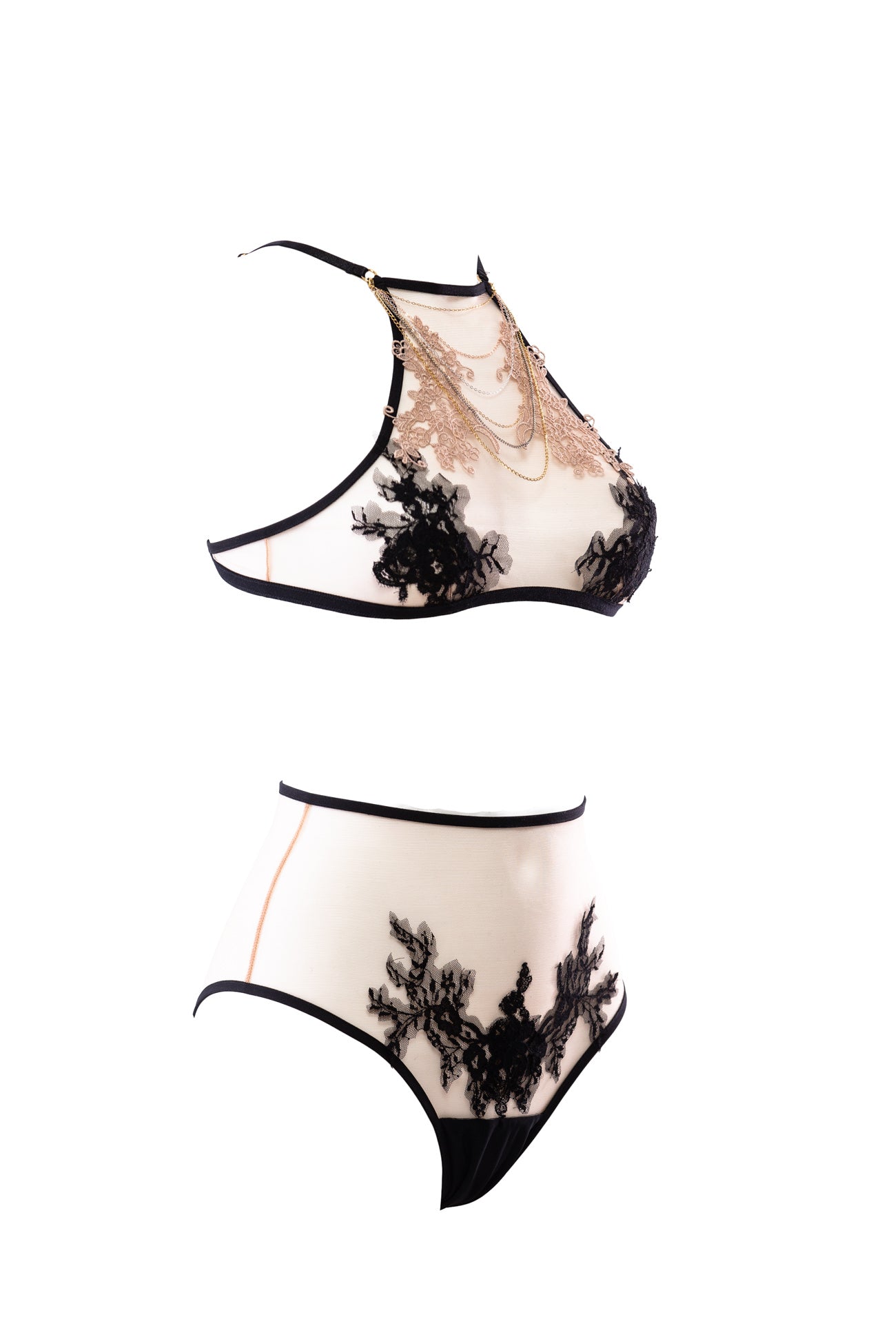 High Neck Bra SOFT WHISPER with Signature Chain