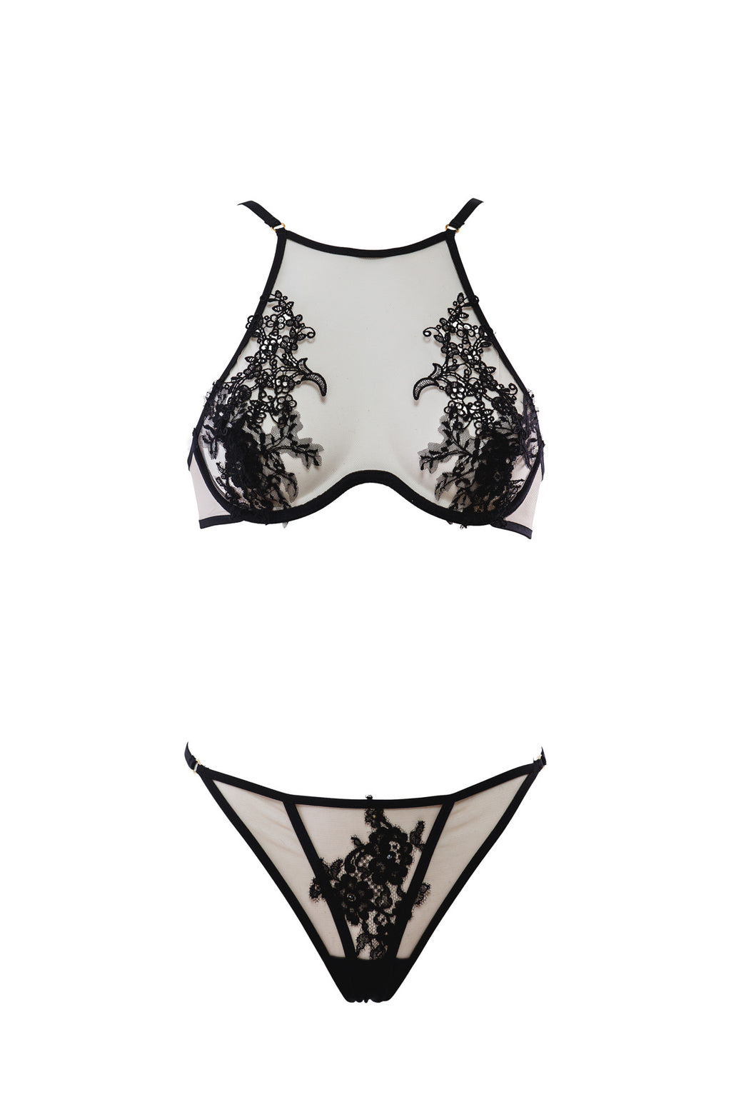 High Neck Underwired Bra VELVET FLAME