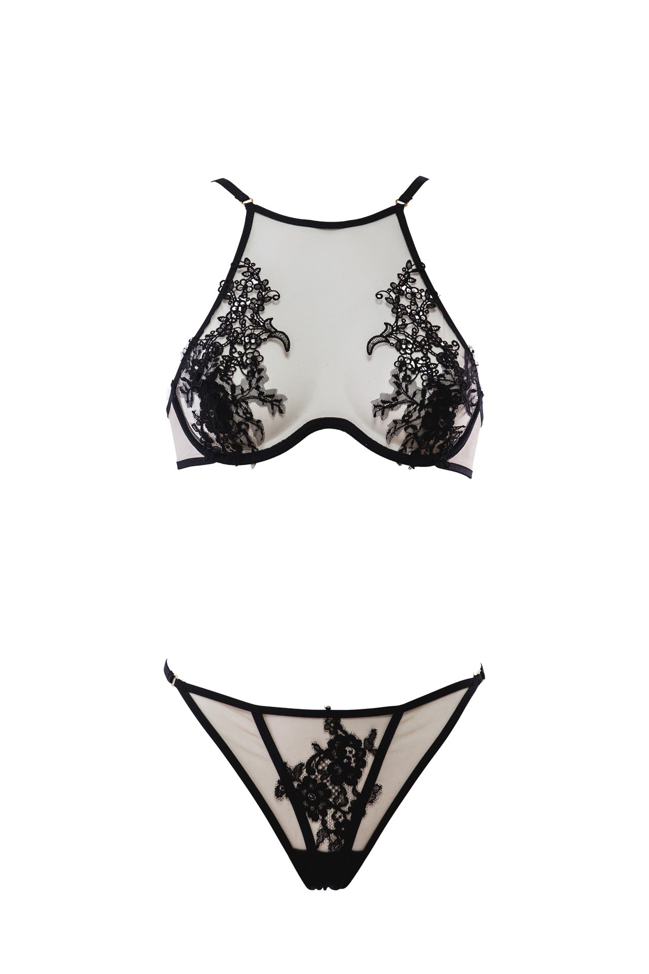 High Neck Underwired Bra VELVET FLAME